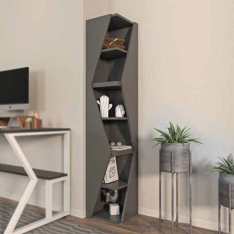 Corp biblioteca, zena home, arrow, 31.8x165x31.8 cm, pal, antracit