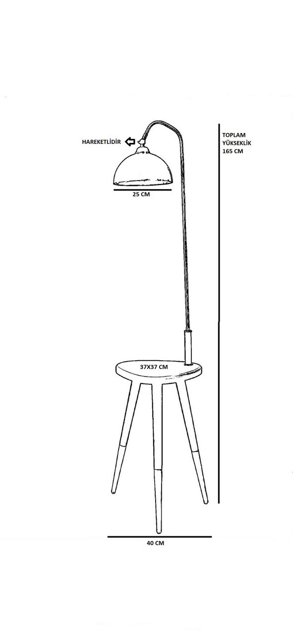 Lampadar, Stala, 846STL3513, Metal, Cupru