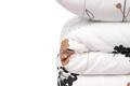 Lenjerie de pat pentru o persoana, Atlantis - White, Eponj Home, 65% bumbac/35% poliester