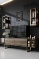Set mobilier living, Bexley, Gold Line, PAL, Nuc / Negru