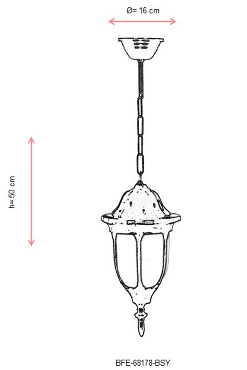 Lustra de exterior, Avonni, 685AVN1181, Plastic ABS, Alb/Negru