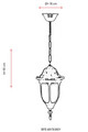 Lustra de exterior, Avonni, 685AVN1181, Plastic ABS, Alb/Negru