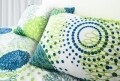 Lenjerie de pat dubla Cote Chic, Heinner, 4 piese, 200 x 220 cm, 100% bumbac, alb/verde