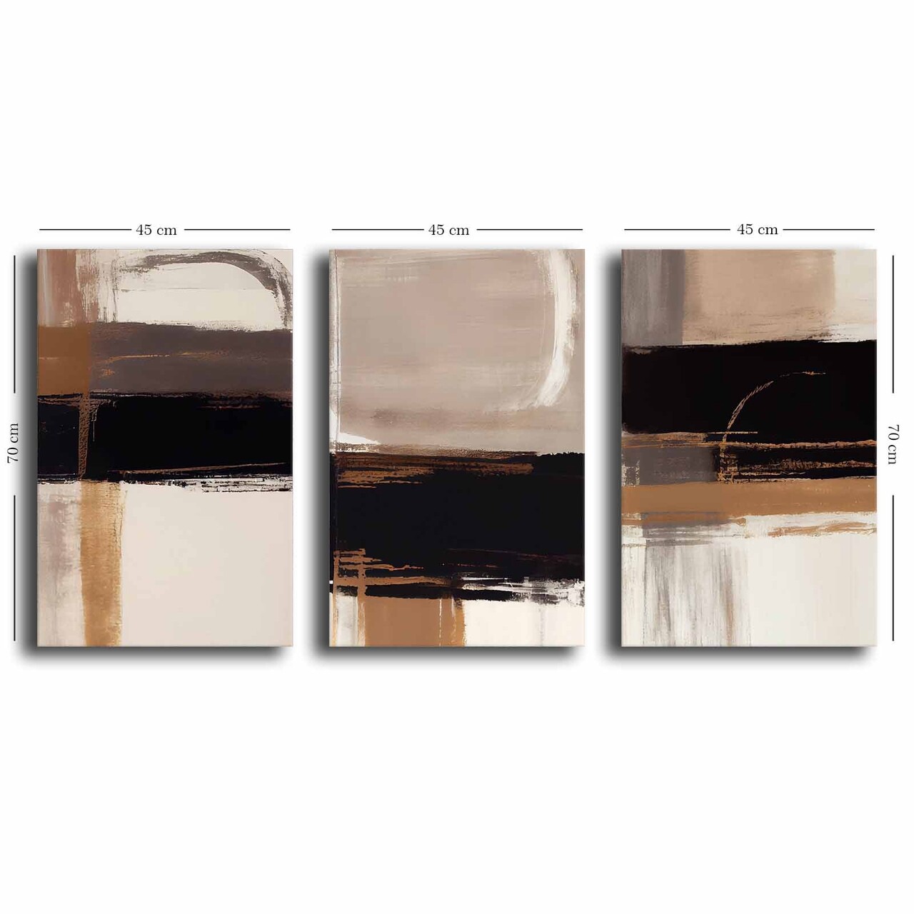 Set 3 tablouri decorative, 3P4570GSC-007, Lemn, Multicolor - view 4