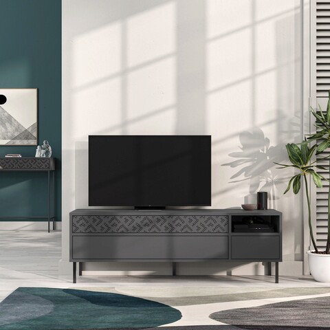 Comoda tv, homitis, heaton, 144.6x48.4x35.6 cm, antracit