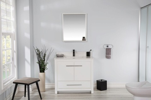 Set mobilier de baie (2 piese), jussara, superior 36, alb