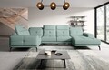 Coltar stanga 6 locuri ELTAP, LT-100PO, Neviro, 350x201x77 cm, lemn/poliester, verde menta