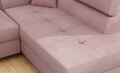 Coltar extensibil dreapta 4 locuri, ELTAP, Anton, 272x203x85 cm, lemn/poliester, roz antic