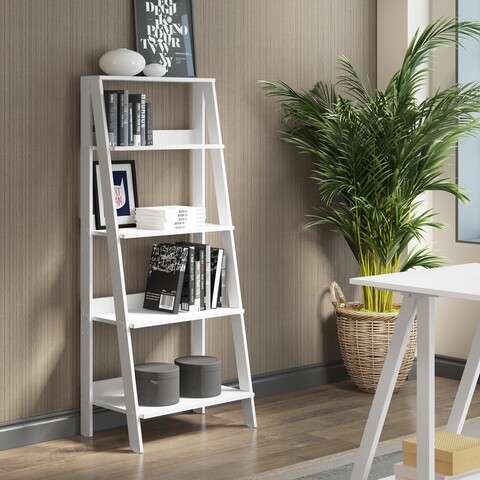 Biblioteca setre, decorotika, 90x29.5x183.6 cm, alb