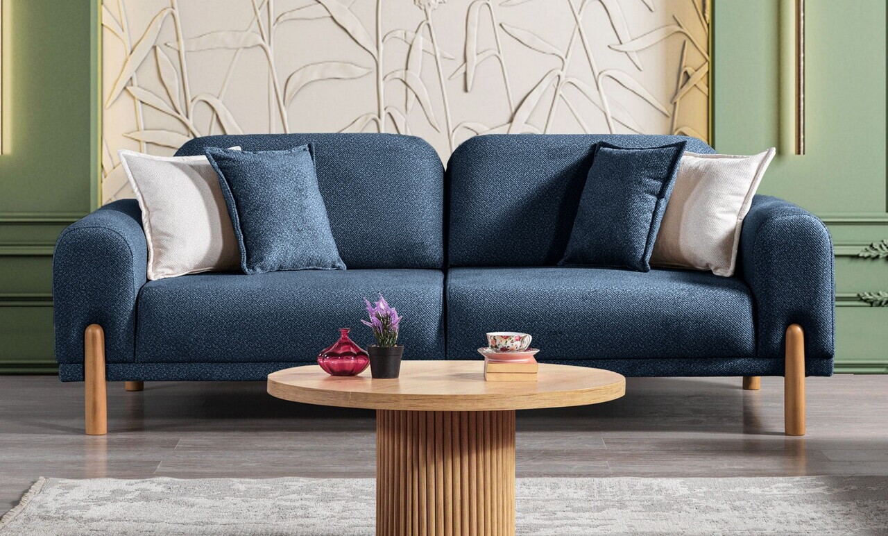 Canapea extensibila 3 locuri, Atelier del Sofa, 752EST1178, Albastru navy — imaginea 2
