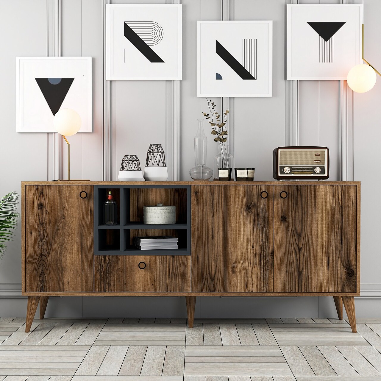 Consola, Hommy Craft, Napoli, 180x81x35 cm, PAL, Maro - 1 | YEO