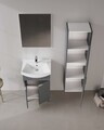 Set Dulap de Baie cu Chiuvetă și Oglindă (2 Piese), Hanah Home, Purus 55, Antracit mat