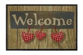 Covoras de intrare Burco, Decorino, 45x75 cm, sintetic, maro/rosu