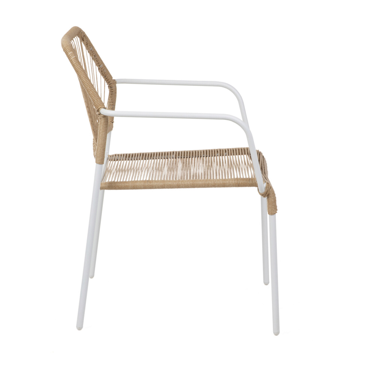 Scaun Sobreme, Homla, 54x63x78 cm, metal/poliuretan, alb/bej - 2 | YEO