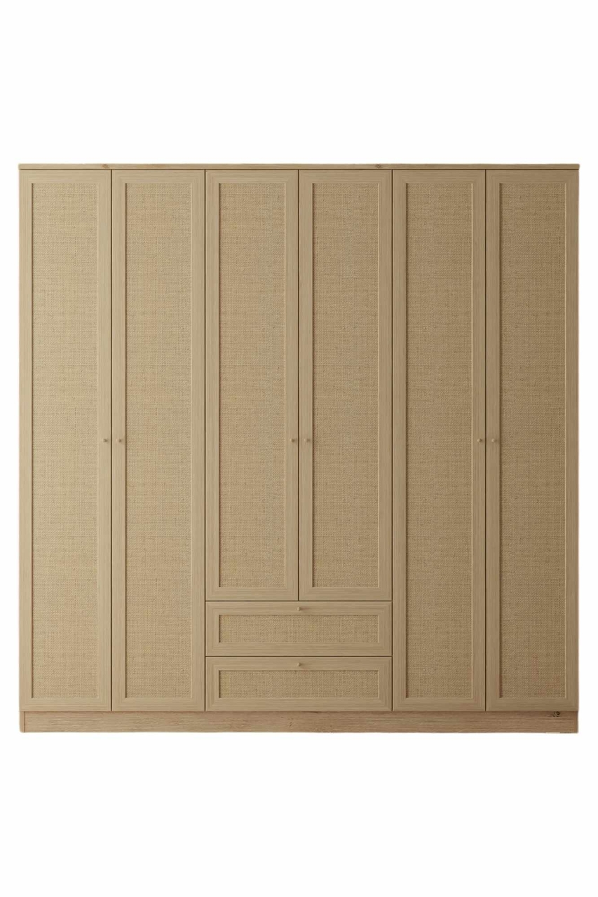 Dulap pentru haine, Hanah Home, Baru 6 210, 206x210x52 cm, Bej - view 6