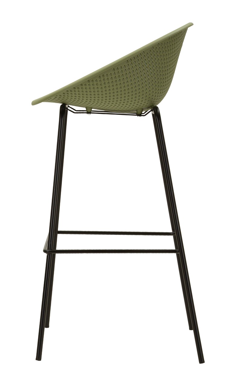 Set 2 scaune de bar, Mauro Ferretti, Ibiza, 50x50x98 cm, utilizare interior / exterior,  plastic/metal, verde/negru - view 9