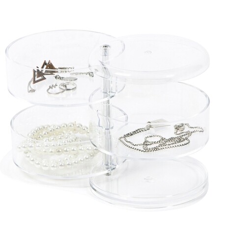 Organizator pentru bijuterii Swivel, Compactor, polistiren , transparent