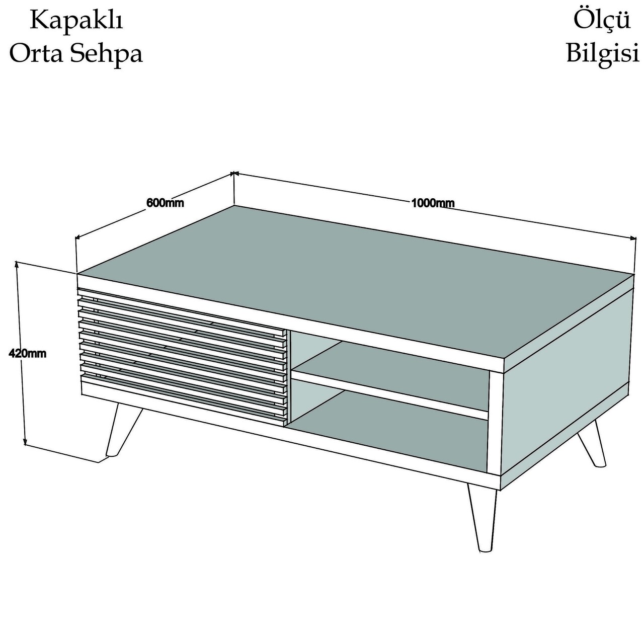 Masuta de cafea Grande Walnut, Puqa Design, 100x60x42 cm, aluna/alb
