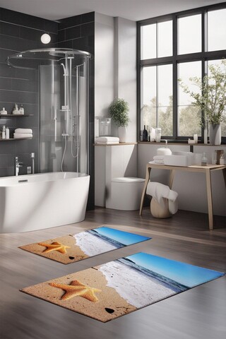 Set covorase de baie, Cartwright, CT-5112, Poliester, Multicolor