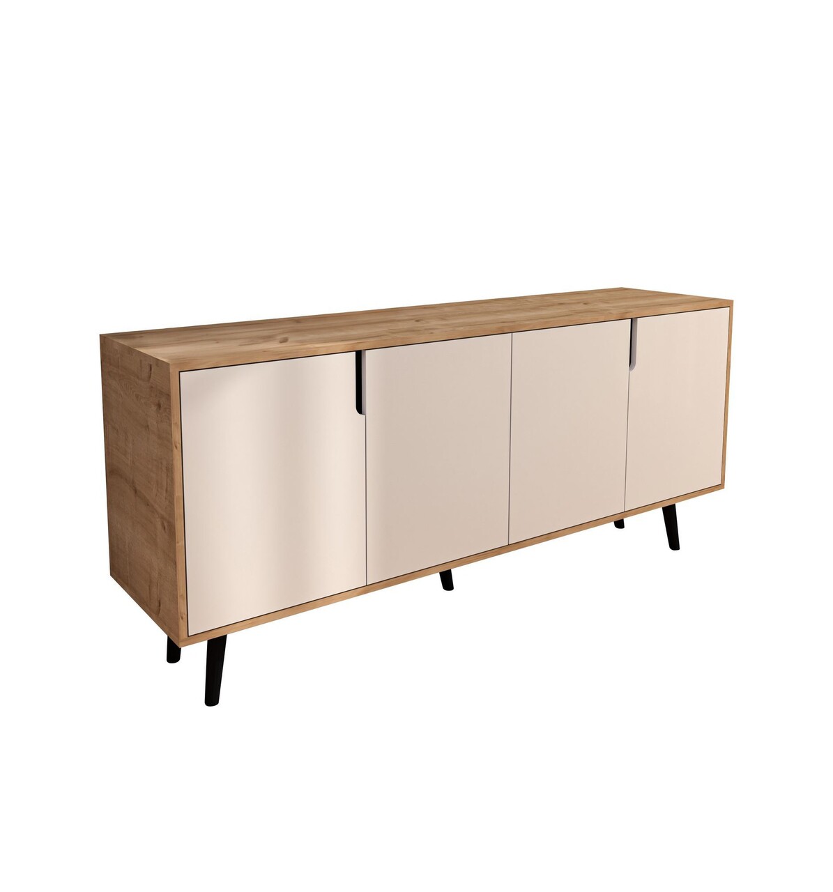 Consola, Hanah Home, Latina Modern 180, 180x80x45 cm, PAL, Stejar Safir / Alb - view 5