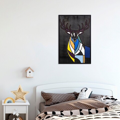 Decoratiune de perete, By Geyik, Placaj, Dimensiune: 39 x 59 cm, Multicolor mezoni.ro