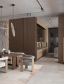 Scaun Agape, Bizzotto, 70 x 60 x 71 cm, lemn de pin/poliester Boucle, natural