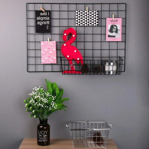 Decoratiune de perete, wr013, metal, dimensiune: 38 x 13 x 16 cm, negru