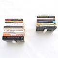 Raft de perete 2 piese WR042, Evila Originals, 21x6x15 cm, lemn de carpen, negru/alb