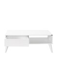 Masuta de cafea, Adore, Shp-655-Dd-1, 110x42x65 cm, PAL, Alb diamant