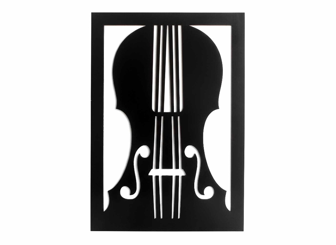 Tablou decorativ, Violin, Dimensiuni: 47,5 x 68 cm, Alb/Negru - view 3