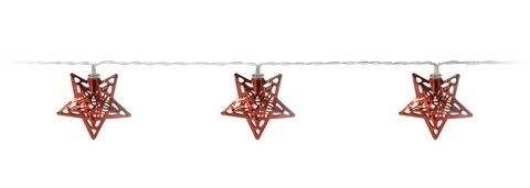 Instalatie Star, 10 LED-uri, 120 + 30 cm, rosu