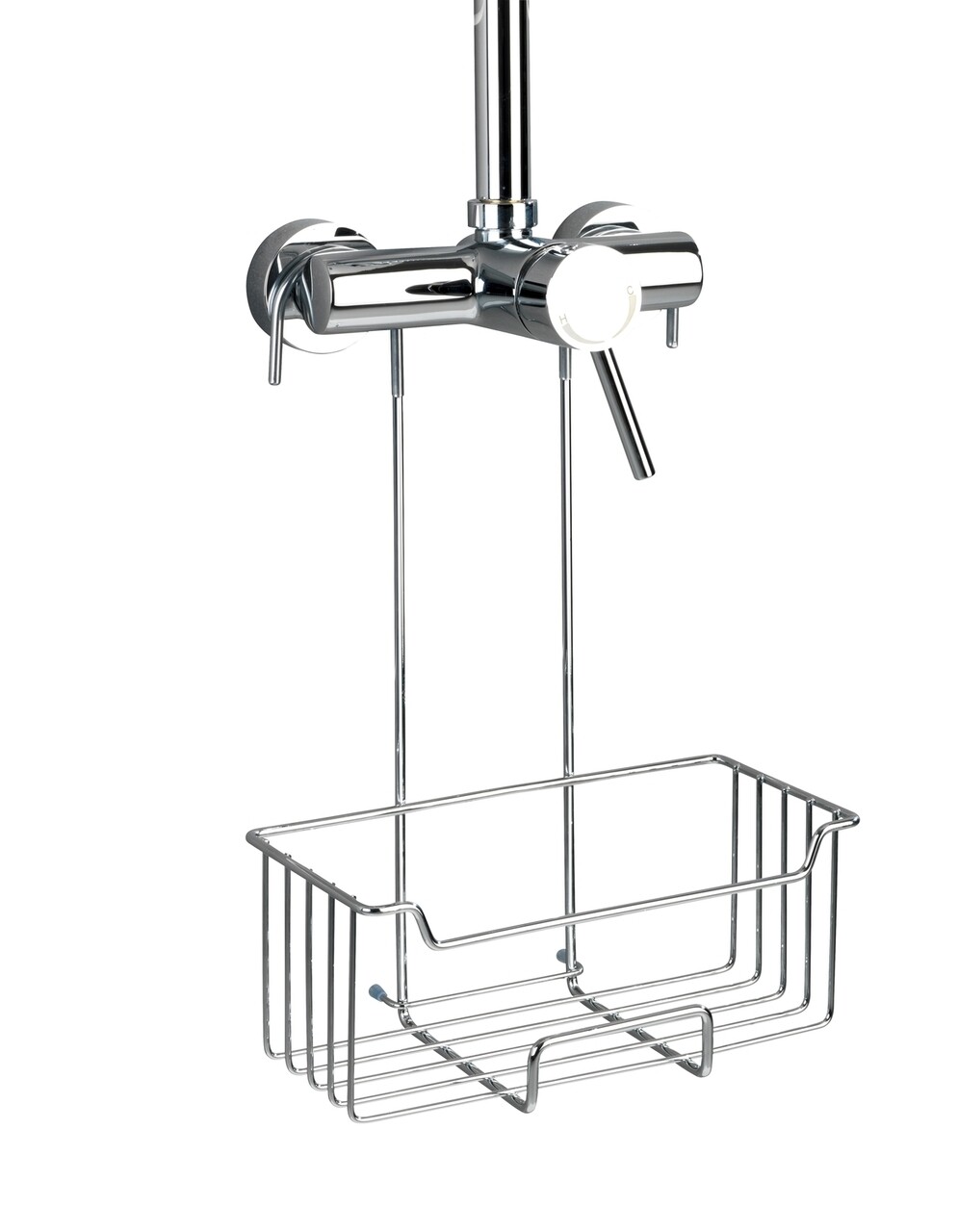 Etajera suspendabila pentru baie, Wenko, Milo, 25 x 36 x 14 cm, inox/plastic - 1 | YEO