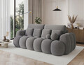 Canapea extensibila 3 locuri ELTAP, Cotonn, 256x119x105 cm, lemn/poliester, gri inchis