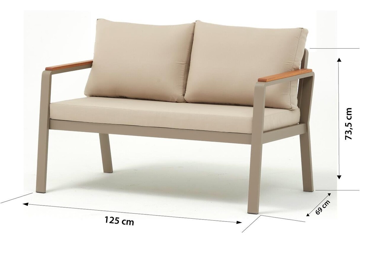 Set mobilier de gradina, Hanah Home, Parma, Bej - view 5