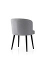 Set scaune 4 piese, Nmobb, Soft, Negru / Gri deschis