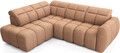 Coltar extensibil stanga 4 locuri ELTAP, LT-24XIL, Falconn, 258x208x107 cm, lemn/poliester, portocaliu