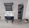 Dulap de baie cu chiuvetă, Hanah Home, Tivoli 85, Albastru marin mat