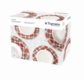Serviciu de masa, 18 piese, Tognana, Olimpia Scozia Red, portelan, multicolor