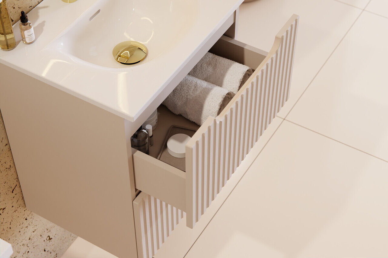 Set mobilier baie Nova Coast Evoke Sky 60 cm, dulap inalt si masca cu lavoar, Comad, MDF/PAL, stejar - view 4