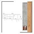 Comoda TV, Mod Design, Seva, 120x53x40 cm, Stejar / Alb