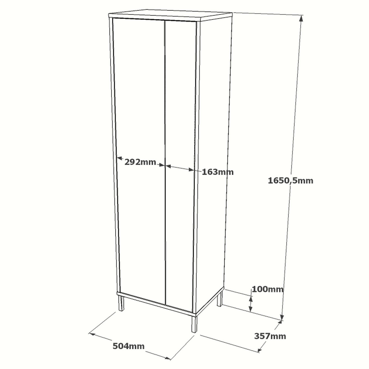 Dulap Multifunctional, Locelso, DY1-WK, 50.4x165x35.7 Cm, Nuc/Alb