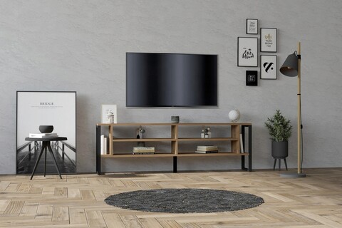 Comoda tv, puqa design, cupe, 160x50.4x24.5 cm, pal, nuc