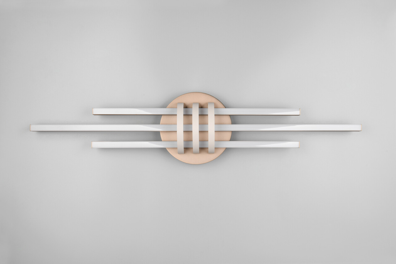 Plafoniera Cinto, RL NOW, 81x18x10.5 cm, 20W, 1x SMD, metal, maro