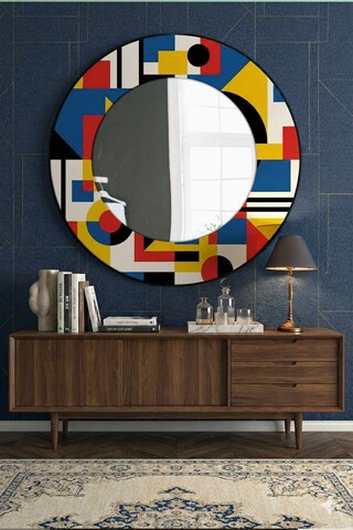 Oglinda decorativa, Artmdfmrr6, Cadru: 100% MDF, Multicolor