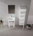 Set Dulap de Baie cu Chiuvetă și Oglindă (2 Piese), Hanah Home, Desna 50, Alb mat