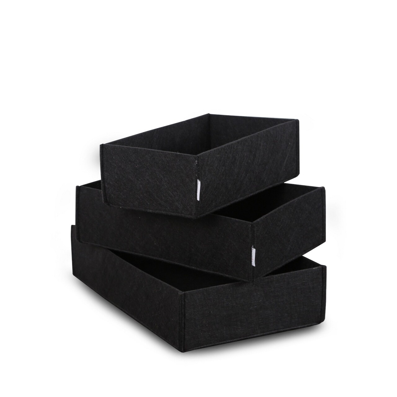 Set organizator de birou din fetru, HMY, Negru - imagine 2
