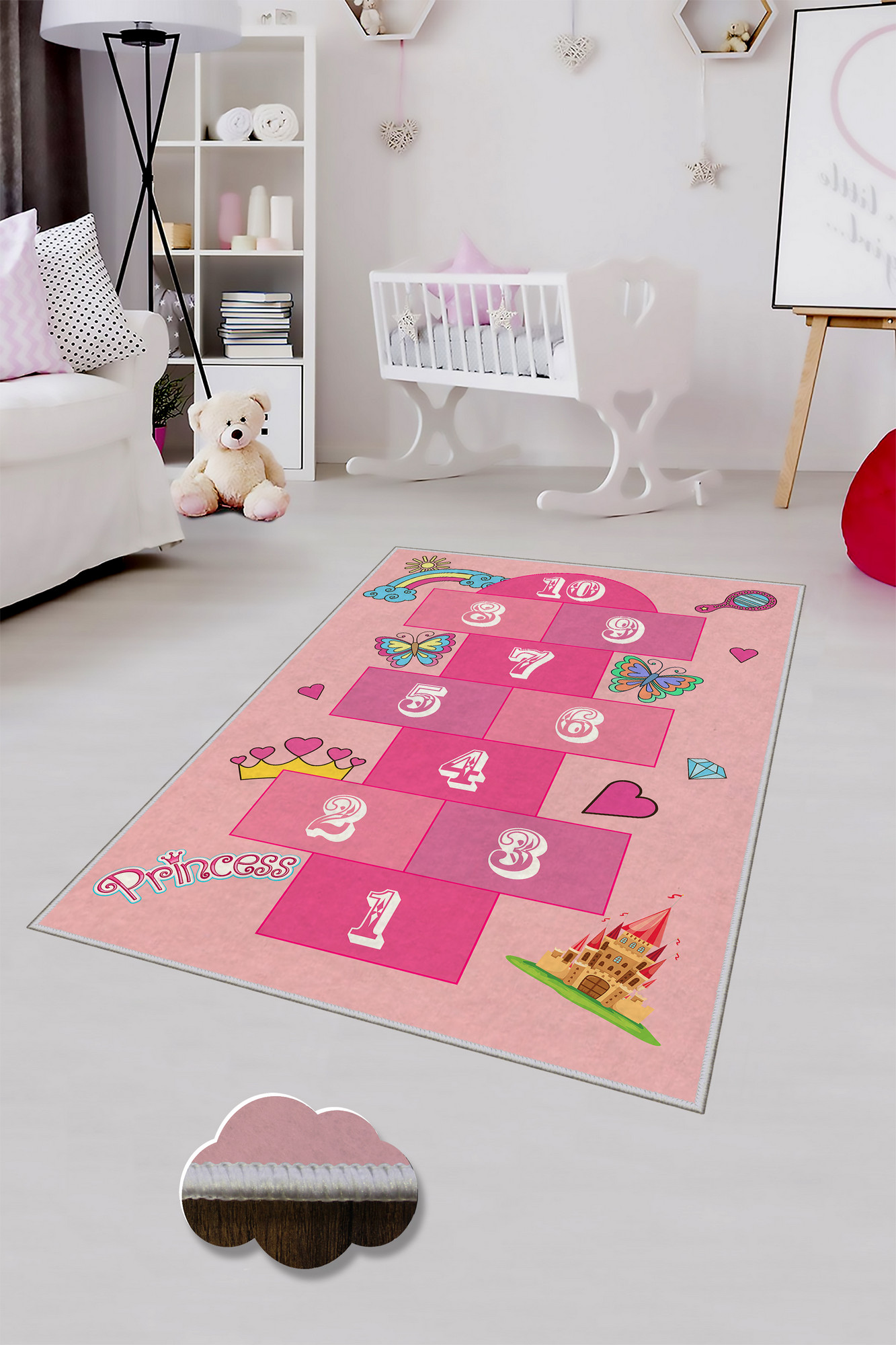 Covor, WOOKECE040, 80x120 cm, Poliester, Multicolor