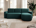 Coltar extensibil dreapta 4 locuri ELTAP, Aurumm, 285x180x92 cm, lemn/poliester, verde inchis