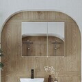 Dulap de baie cu oglindă, Hanah Home, 2200, 75x60x14.2 cm, MDF, Alb