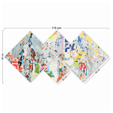 Set 4 tablouri decorative, 4MDF128366705, MDF, Imprimat UV, Multicolor